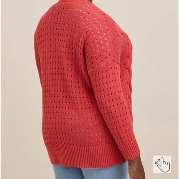 Torrid Cable Boyfriend Cardigan Sweater - Picture 3 of 4